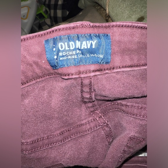 Old Navy Rockstar Mid Rise Pants - Picture 2 of 5